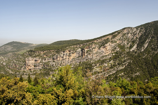 Felsformation im Wadi Qadisha